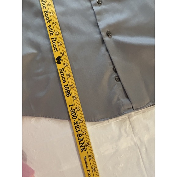 Geoffrey Beene Men's Dress Shirt Size 15.5 34/35 Gray Long Slv Button Down Top - Picture 8 of 10